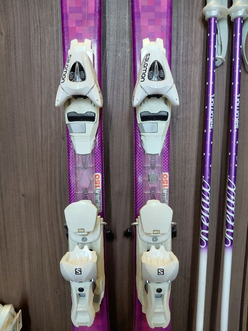 美品【ハイエンド】SALOMON レディース スキーセット メンテ・WAX済み✔