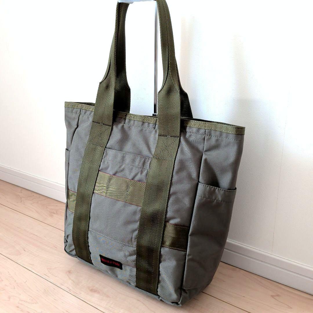 美品 BRIFING グリーンレーベル 別注 オリーブ トートバッグ