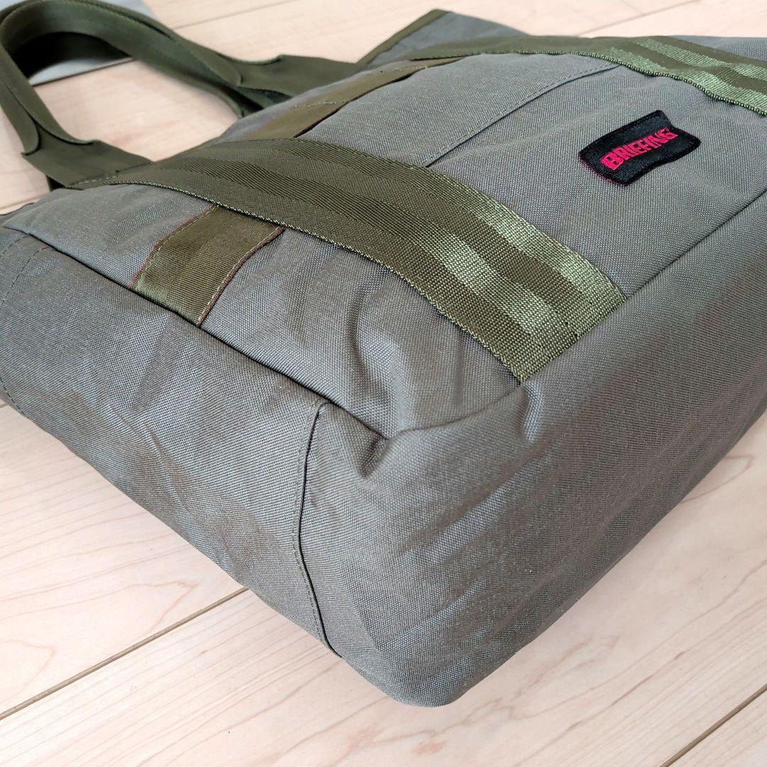 美品 BRIFING グリーンレーベル 別注 オリーブ トートバッグ