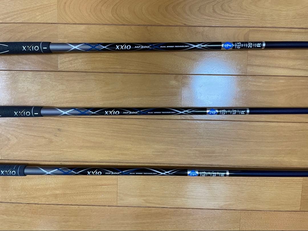 【44】XXIO8 ウッド3本セットRシャフト　10.5度、４番、7番