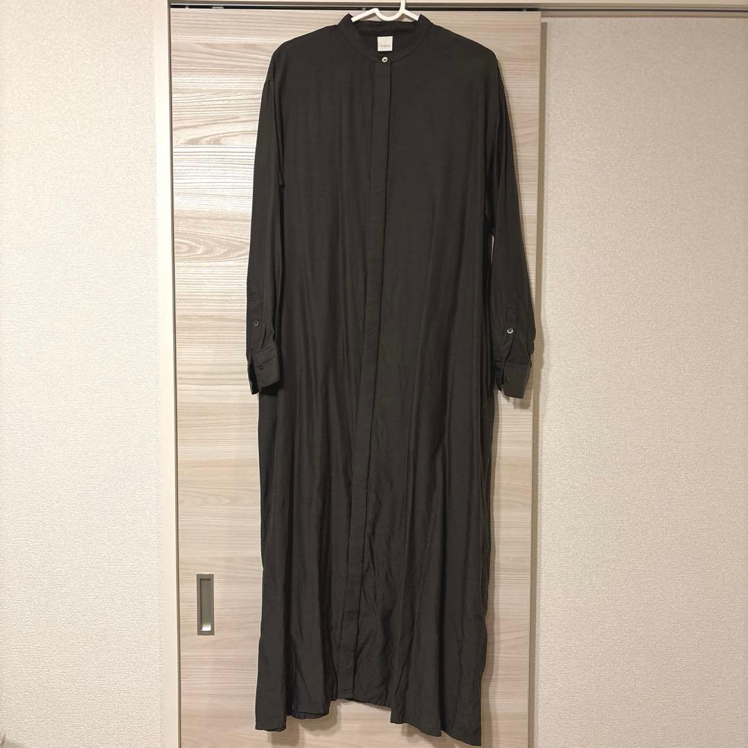 kagure シャツワンピース ダークグレー・ブラック