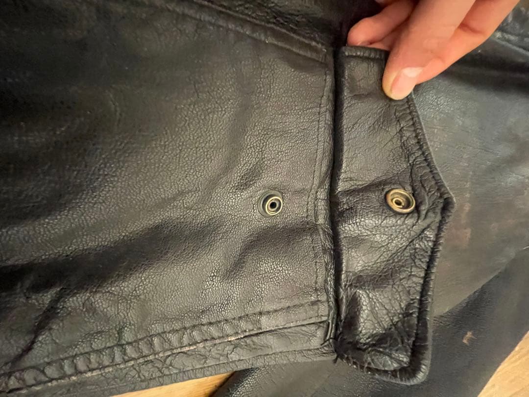 llbean革ジャン　ジッパー壊れ