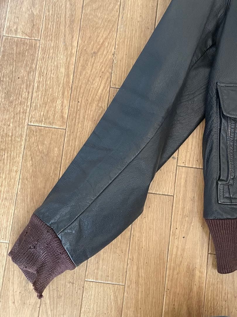 llbean革ジャン　ジッパー壊れ