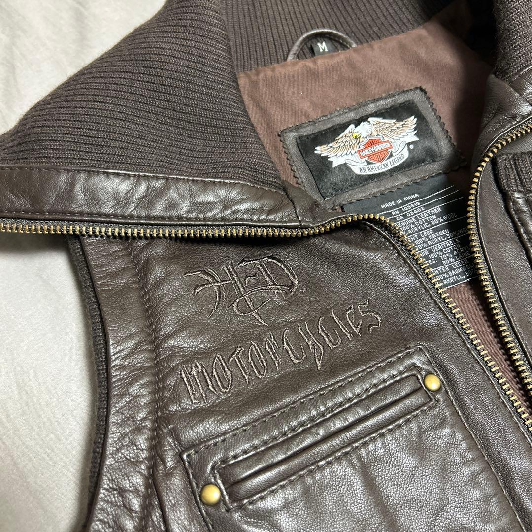 Harley-Davidson 本革 ブラウンベスト M