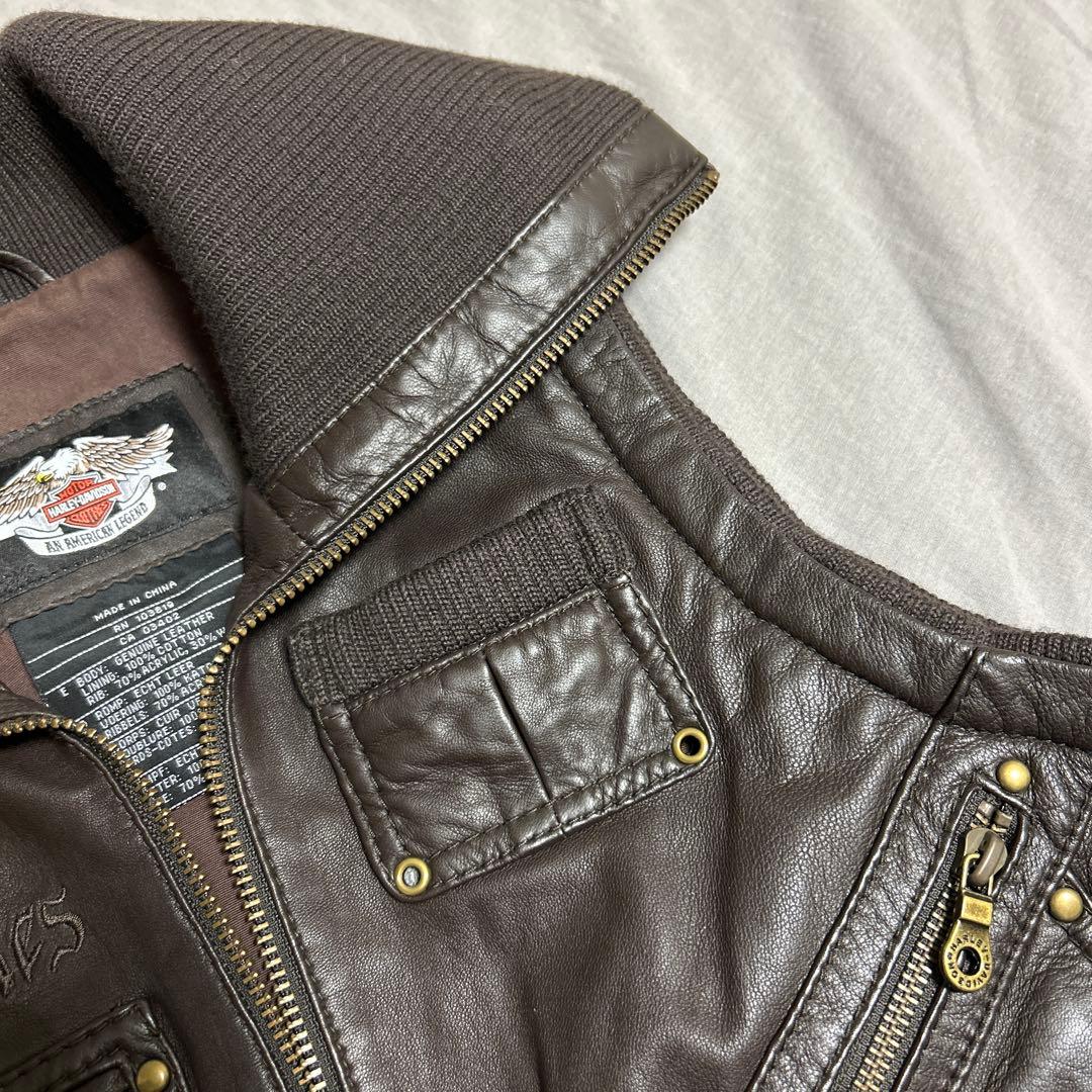 Harley-Davidson 本革 ブラウンベスト M