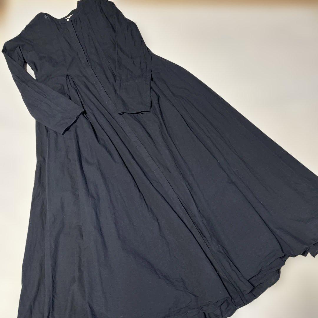 Curensology タックボリュームワンピース22AW 長袖 シャツ ロング