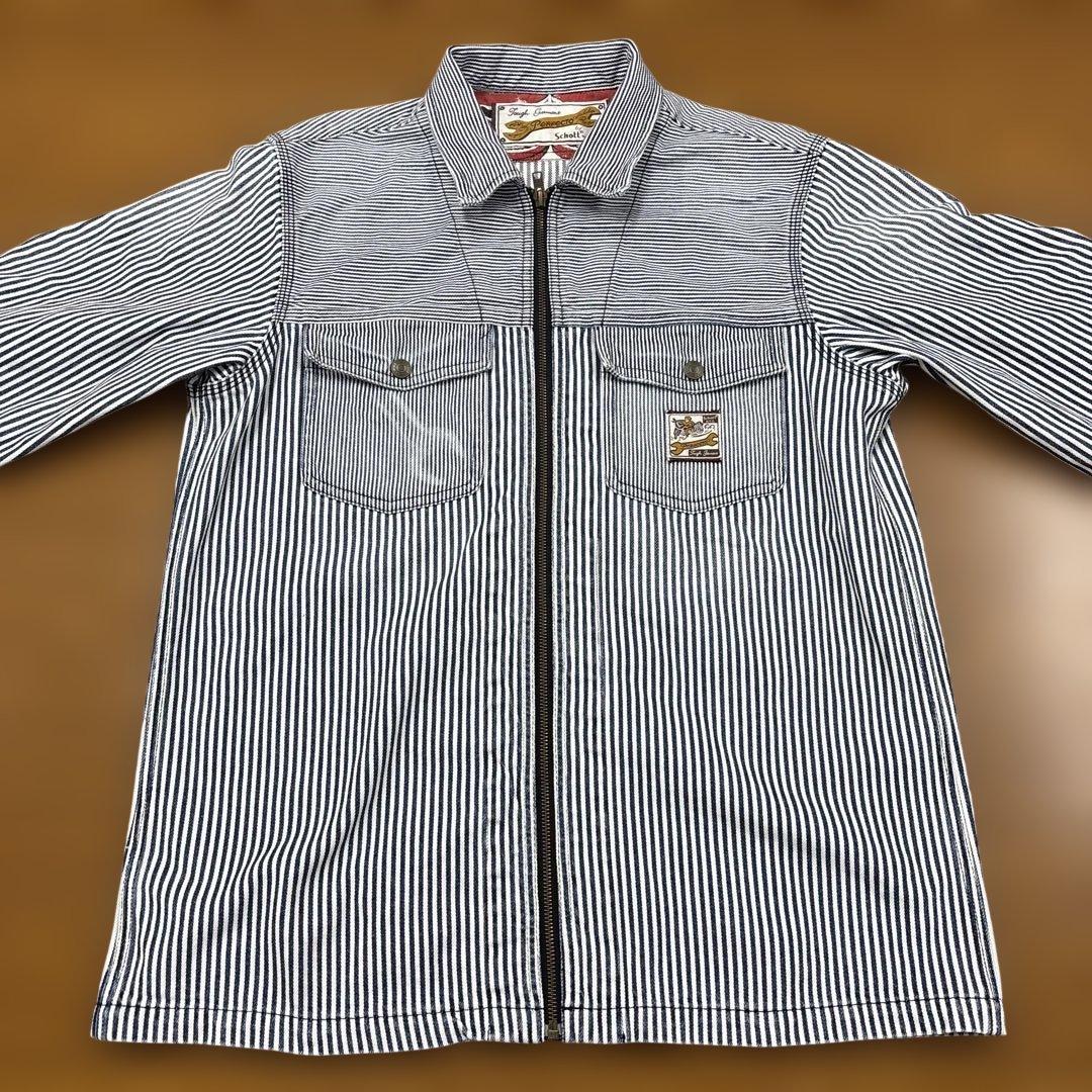 SCHOTT PERFECTO ネイビー ヒッコリージャケット　カバーオール　L