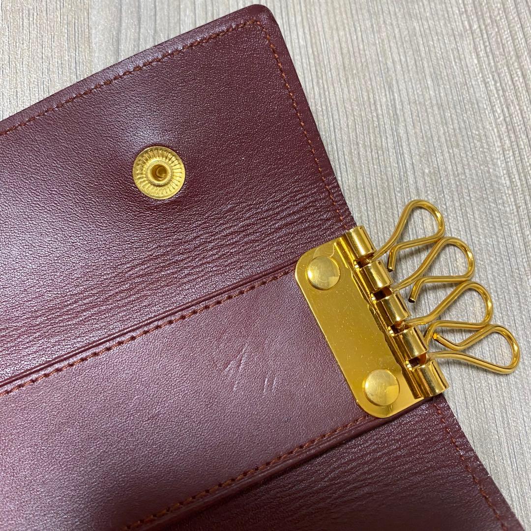美品【Cartier】カルティエ マストライン 4連キーケース 箱•布•カード付