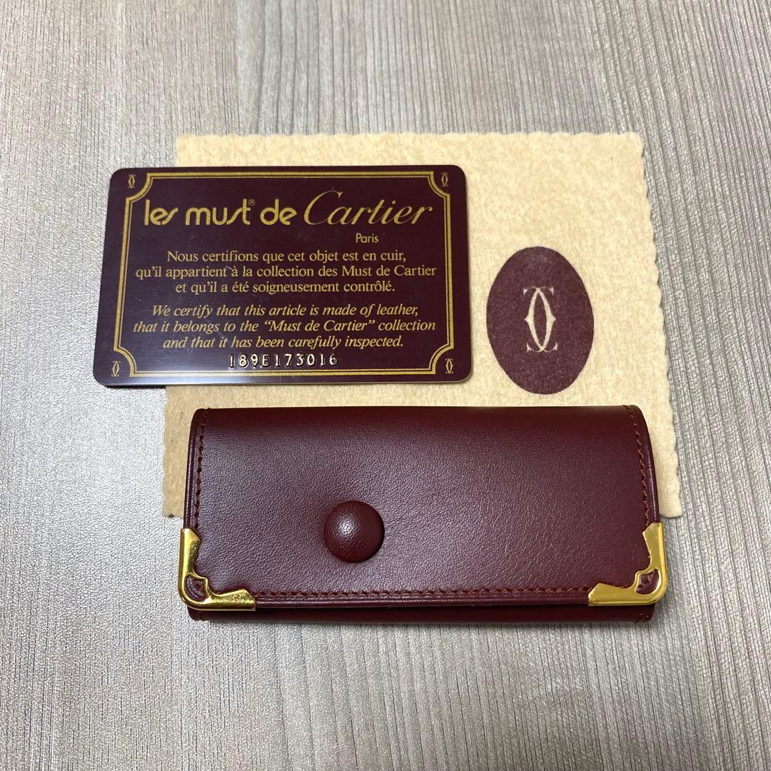 美品【Cartier】カルティエ マストライン 4連キーケース 箱•布•カード付