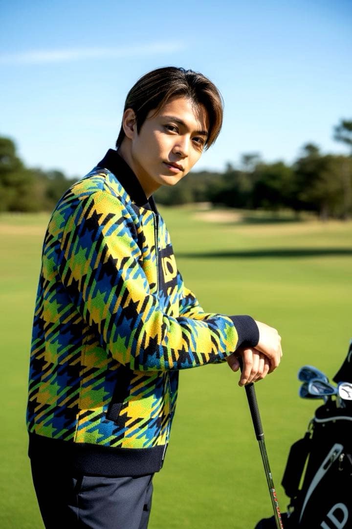 定価¥19800！新品！LOUDMOUTH ゴルフ ブルゾン 千鳥格子柄 L