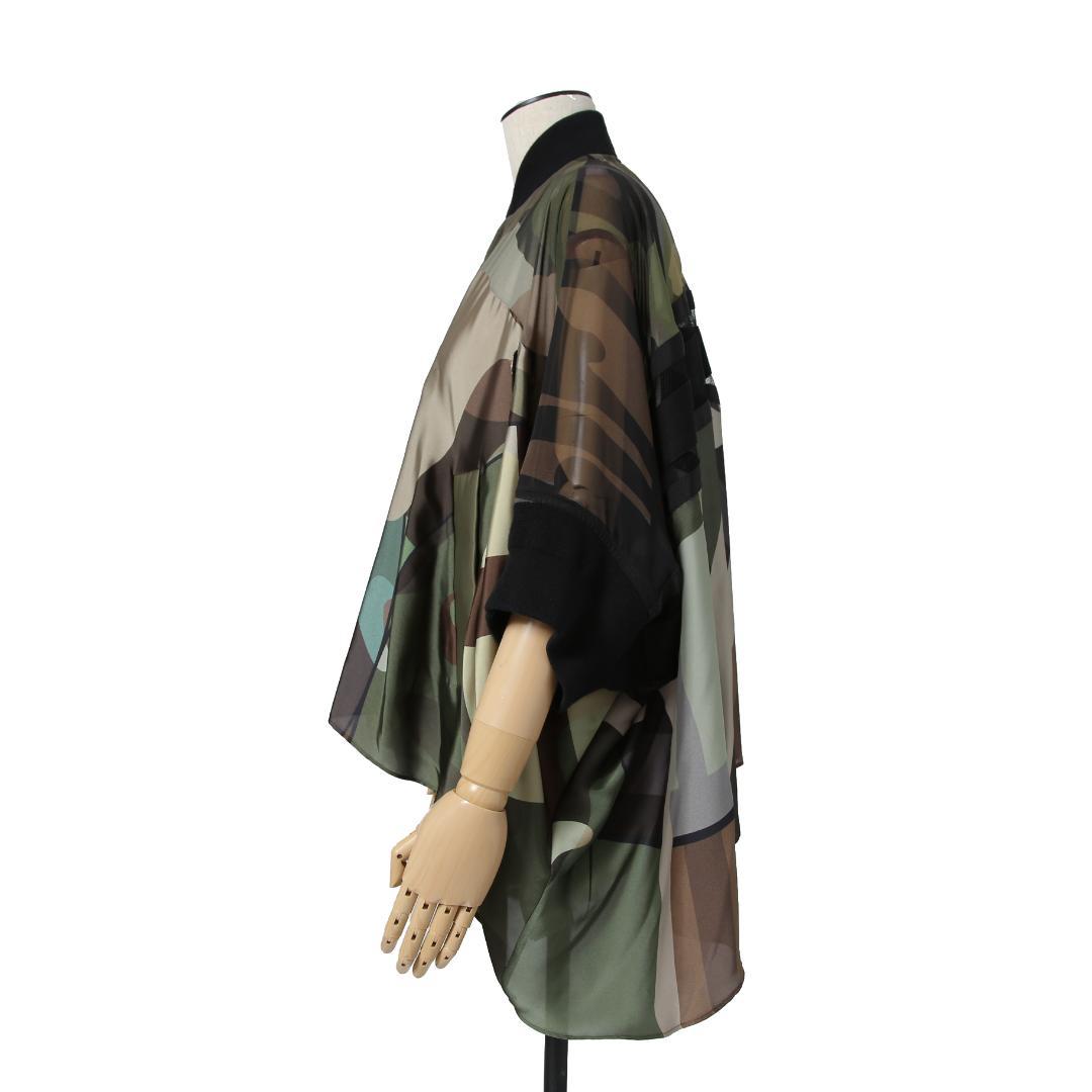 sacai x KAWS コラボ 21SS カモフラージュ シアー ブルゾン