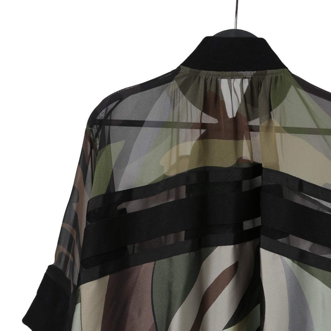 sacai x KAWS コラボ 21SS カモフラージュ シアー ブルゾン