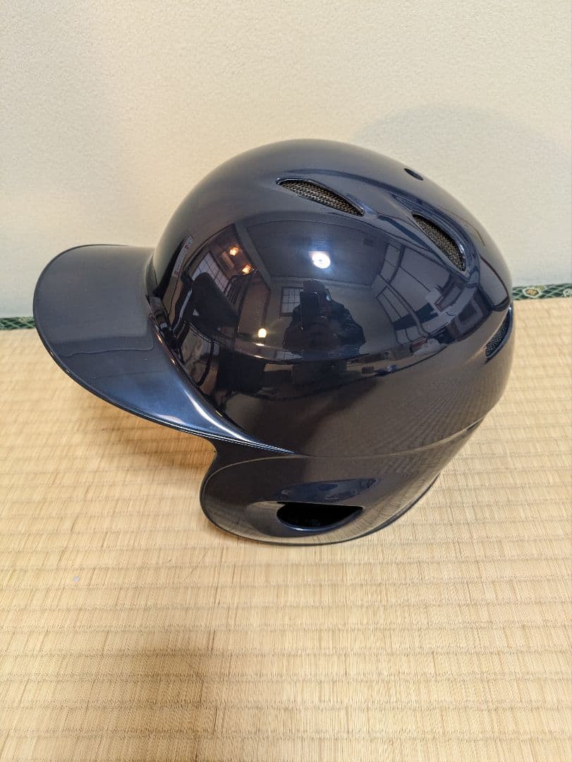 ミズノ　ソフトボール用ヘルメットネイビーXO