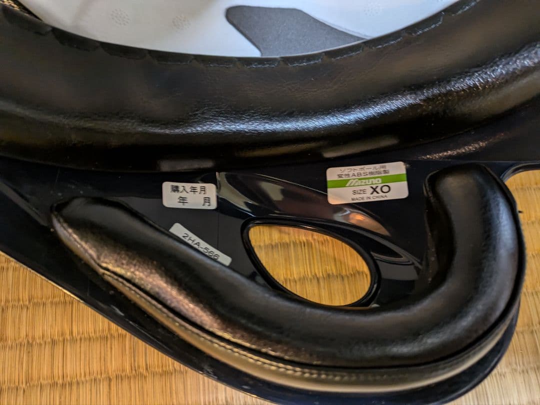 ミズノ　ソフトボール用ヘルメットネイビーXO