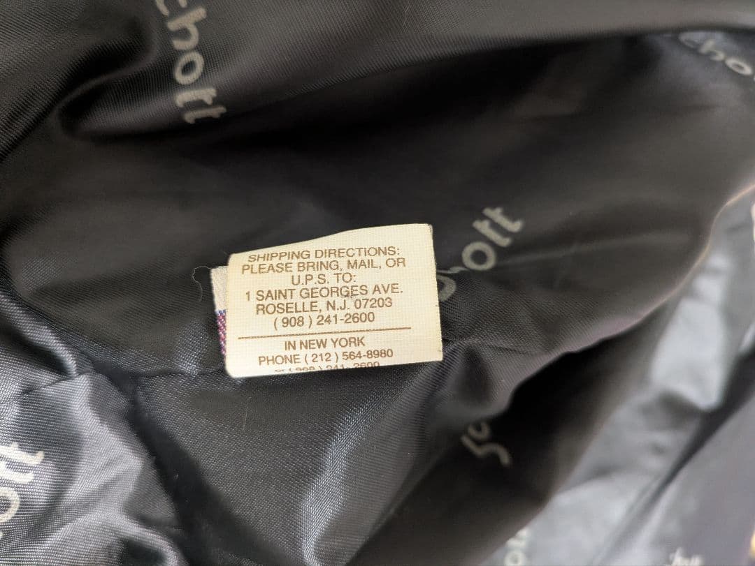 ​【美品】Schott 103US 襟付 レザージャケット 牛革 W247