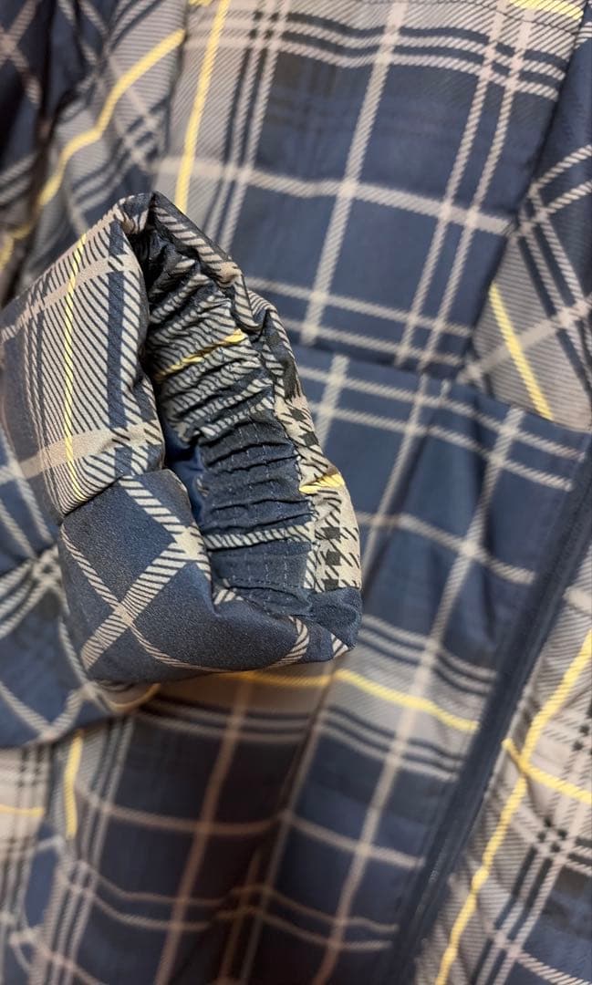 adidas golfタータンチェック 保温 中ワタフルジップジャケット