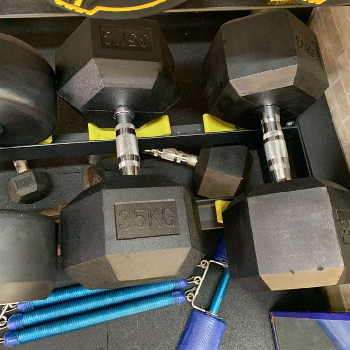 ラバーヘックス  ダンベル　42.5kg  2個