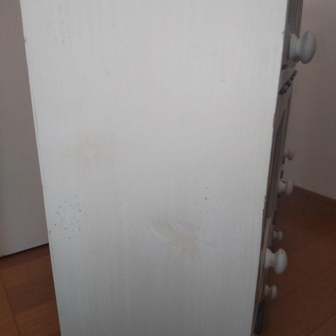 北欧風ホワイト 木製キャビネット 9個収納