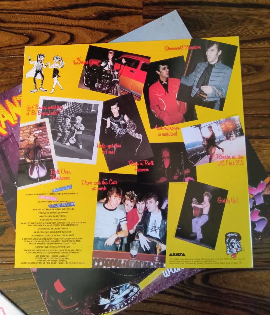 ストレイ・キャッツ　STRAY CATS♦LPレコード2枚セット＋オマケ付き！