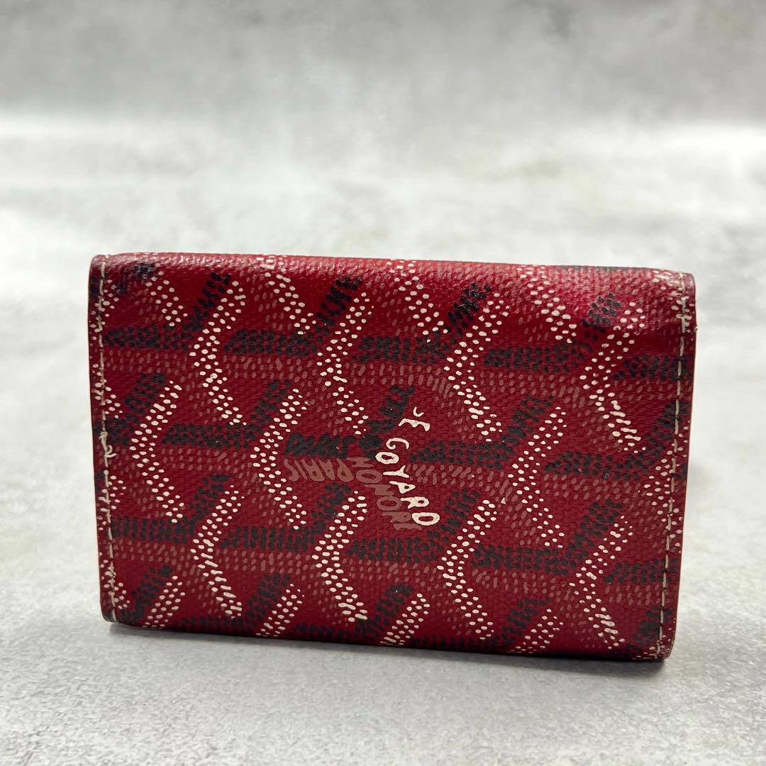 GOYARD レザー サンルイ レッド 6連 キーケース 8139