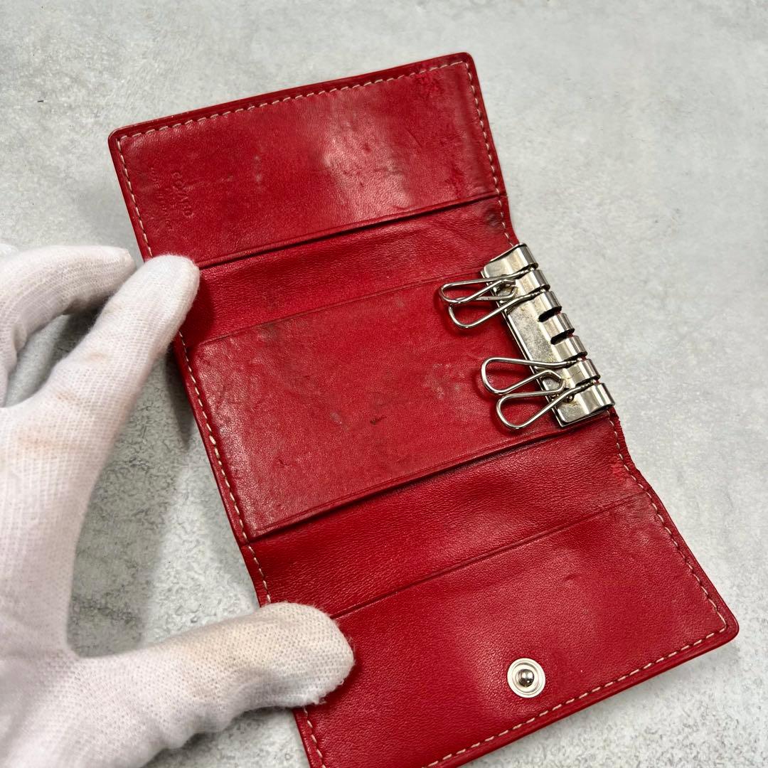 GOYARD レザー サンルイ レッド 6連 キーケース 8139
