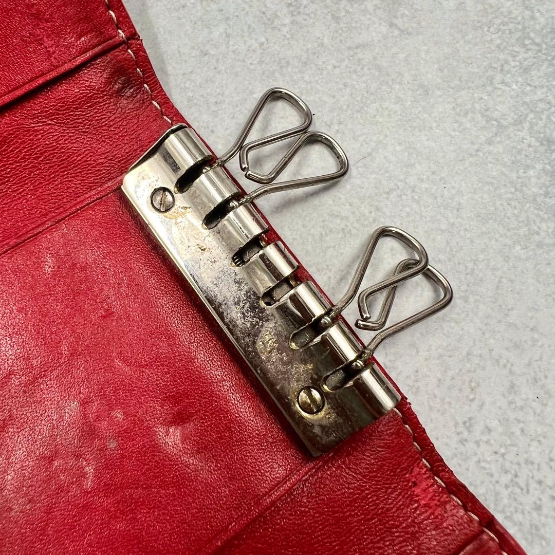 GOYARD レザー サンルイ レッド 6連 キーケース 8139