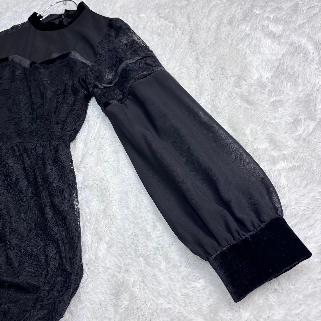 美品 Ameri SHEER LACE DRESS アメリ レースドレス