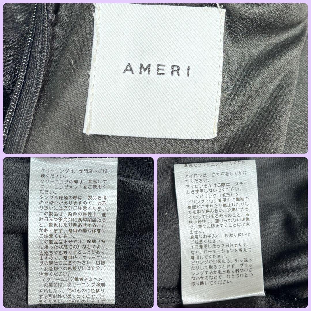 美品 Ameri SHEER LACE DRESS アメリ レースドレス
