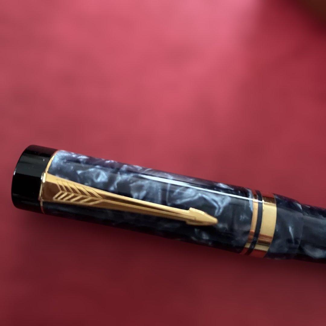 PARKERパーカーデュオフォールドセンテニアルペン先 14K マーブルブルー