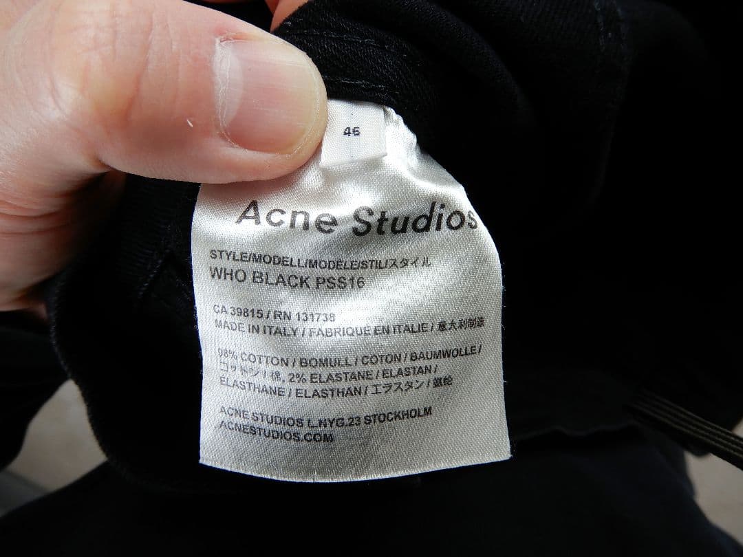 Acne Studios 2016 SS デニムジャケット 黒 サイズ46