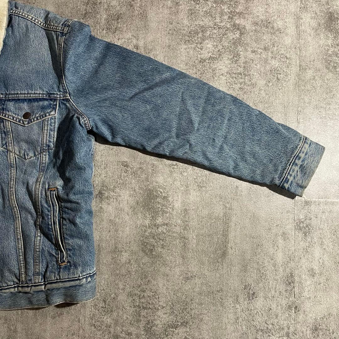Levi'sリーバイスシェルパトラッカージャケット裏ボア短丈ライトブルーM