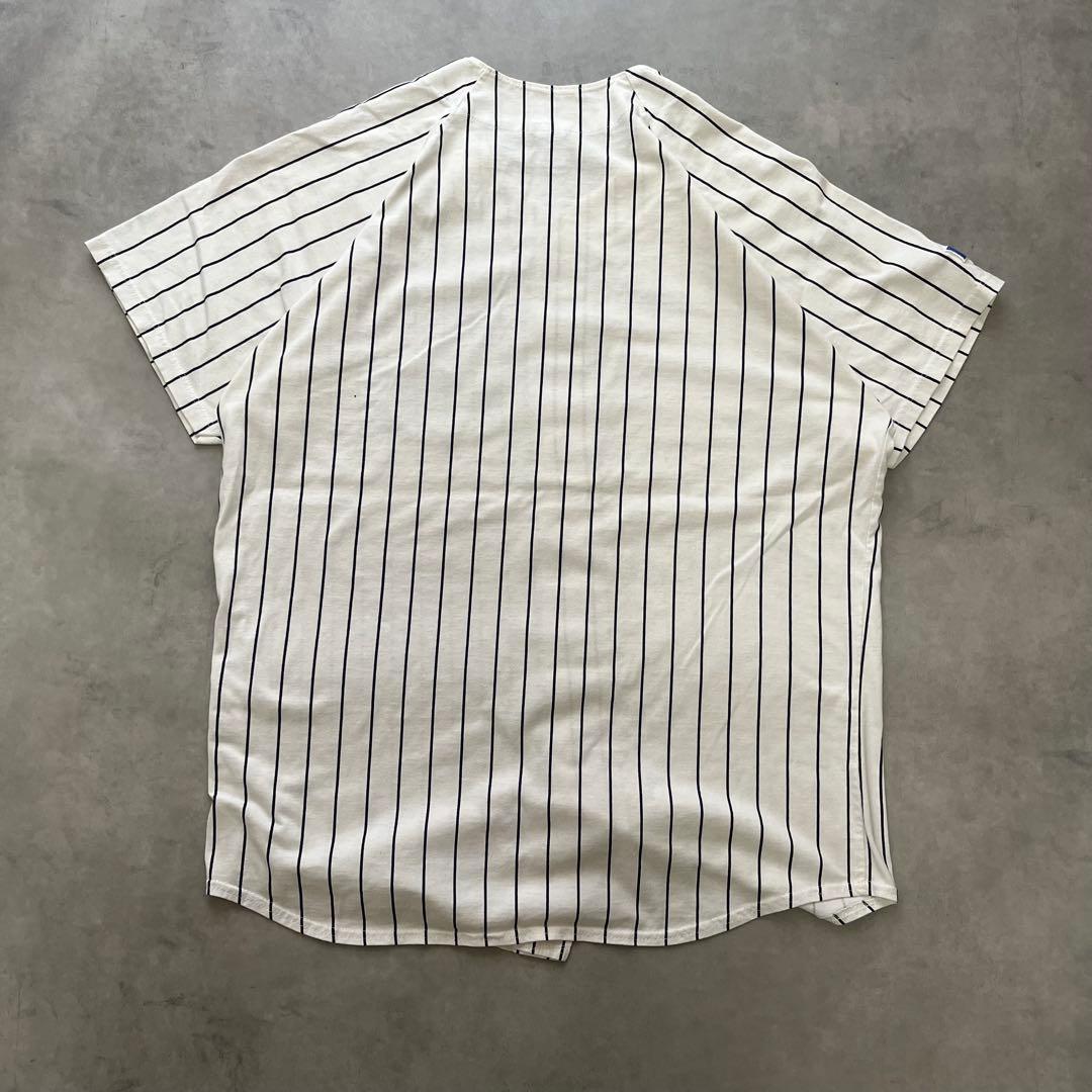 90s RUSSELL ヤンキース ベースボールシャツ USA製 MLB