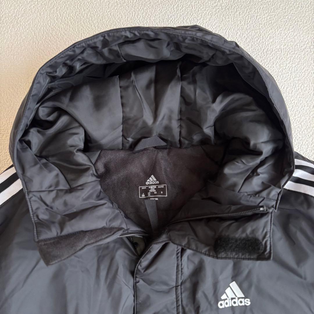 adidas アディダス　ベンチコート 3Lブラック ロングコート　大きいサイズ