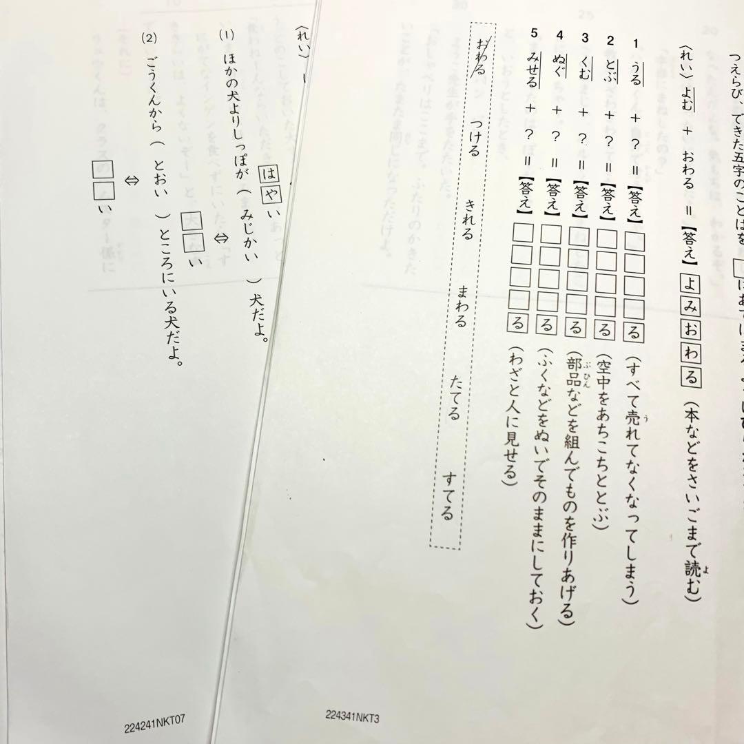 サピックス 2年生 2024年度 3月入室組分けテスト 復習 確認 フルセット