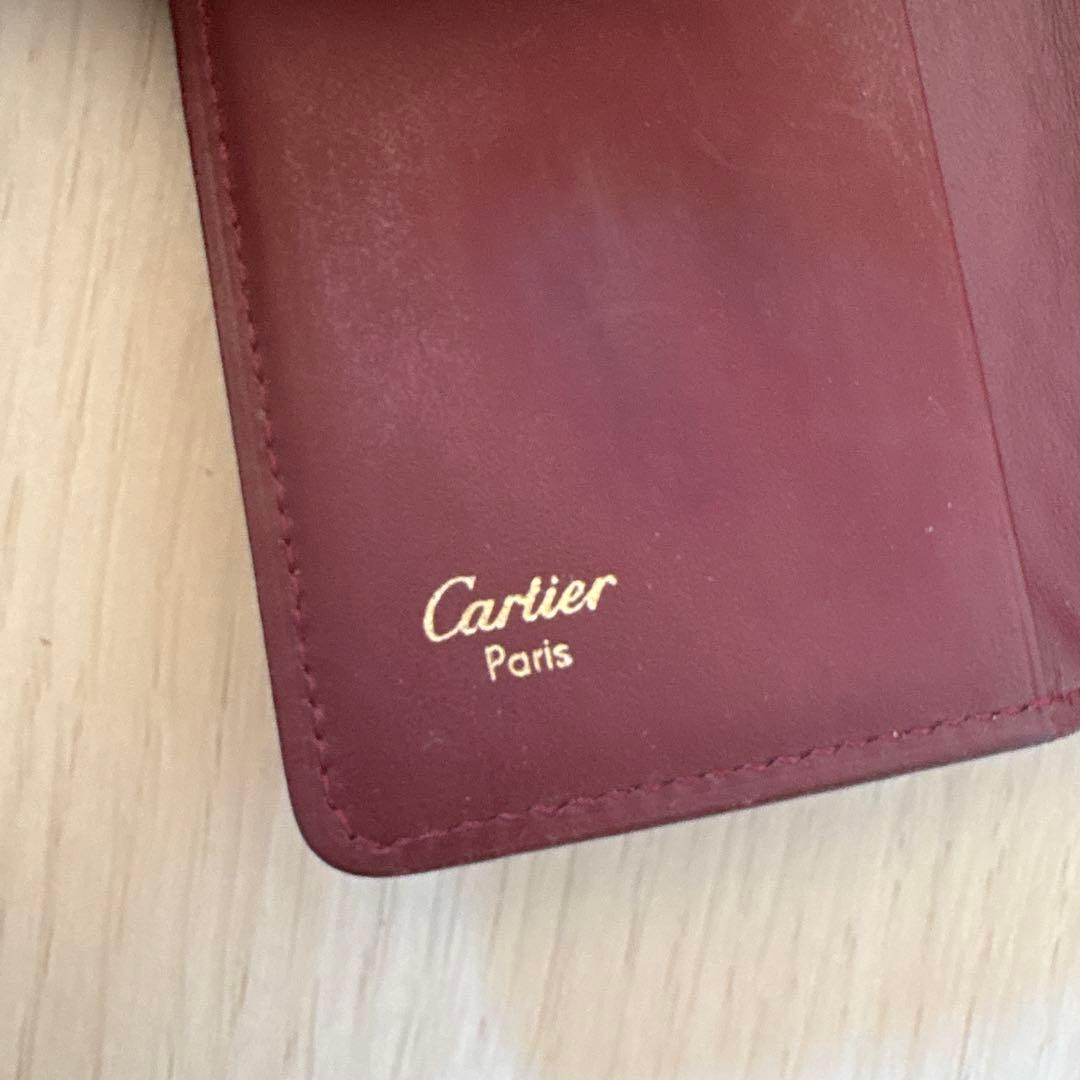 【Cartier】マストライン 6連 キーケース ボルドー×ゴールド