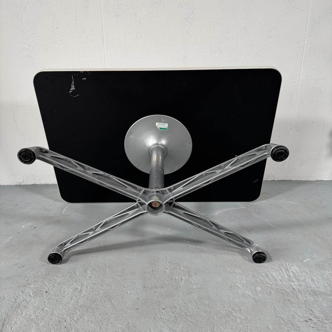 希少　スペースエイジ ホワイト センターテーブル 90×60 メタル　脚