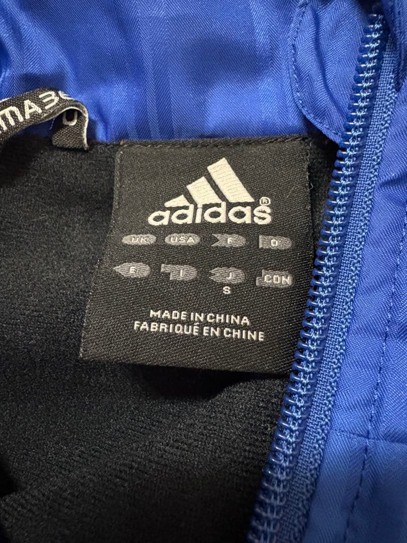 アディダス ウォーマー ウィンドブレーカー 上下セット S adidas ブルー