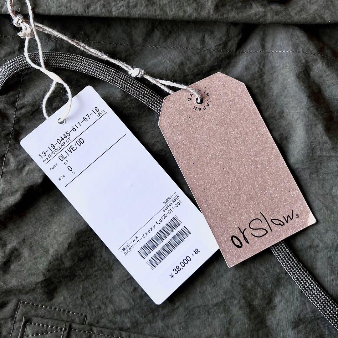 【極美品】orSlow オアスロウ/ノーカラー フィッシュテイル オーバーコート