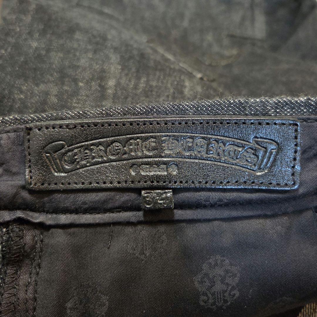 専用 CHROME HEARTS フレアニー スターレザーパッチ デニムパンツ