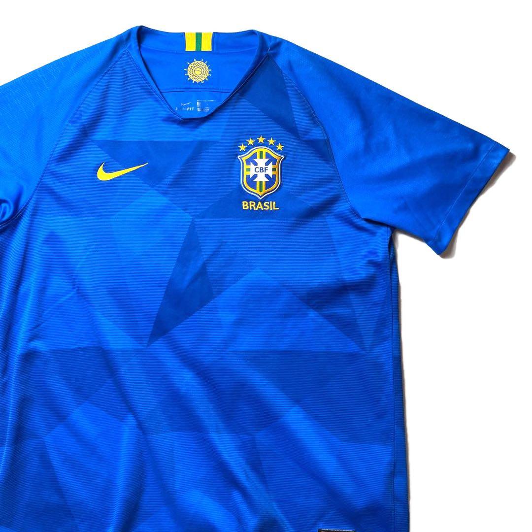 【10s】NIKE ブラジル代表 2018 サッカー ユニフォーム ブルー L