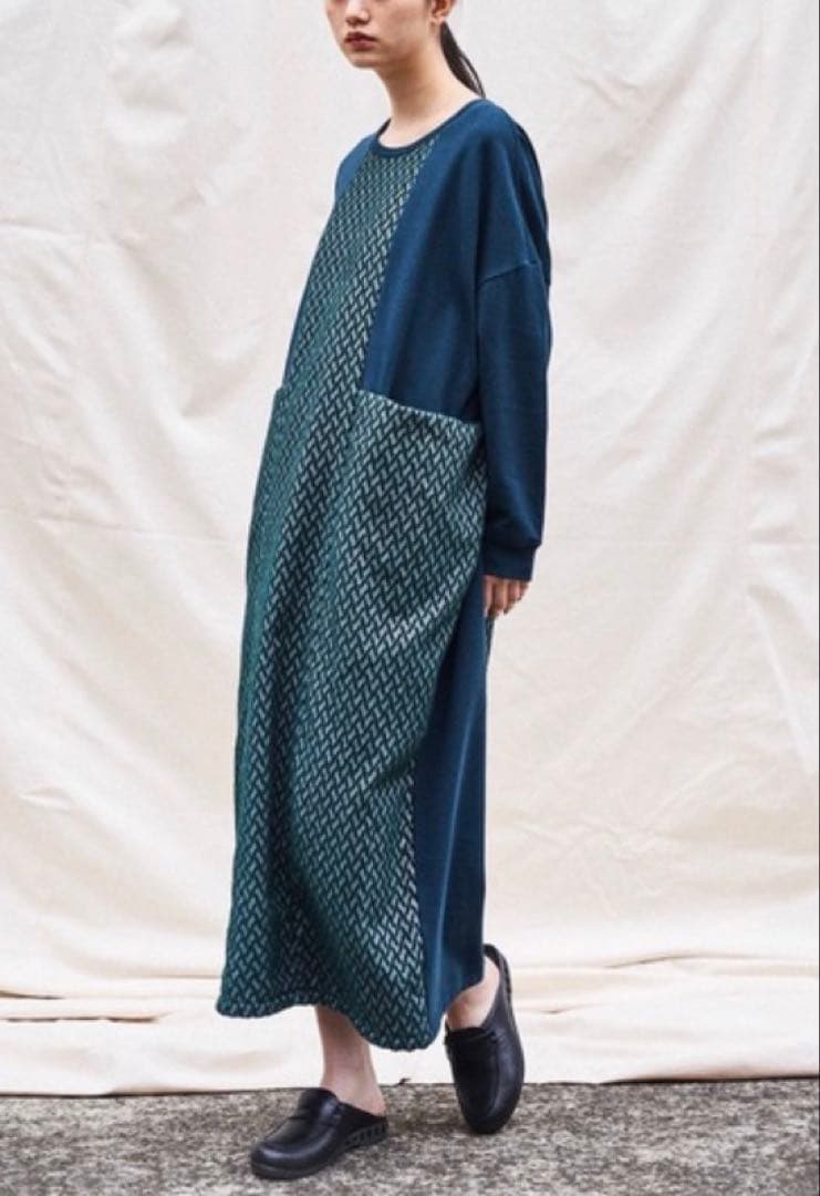 【美品】sneeuw ロングワンピース グリーン