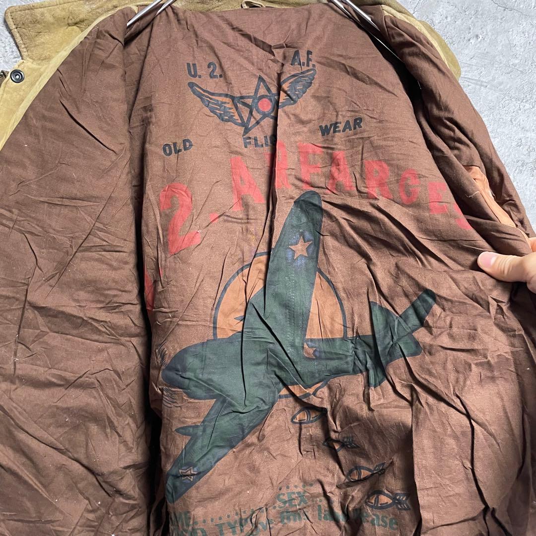 U.S. AIR FOCE A-2 G-1 レザージャケット　本革　古着　L
