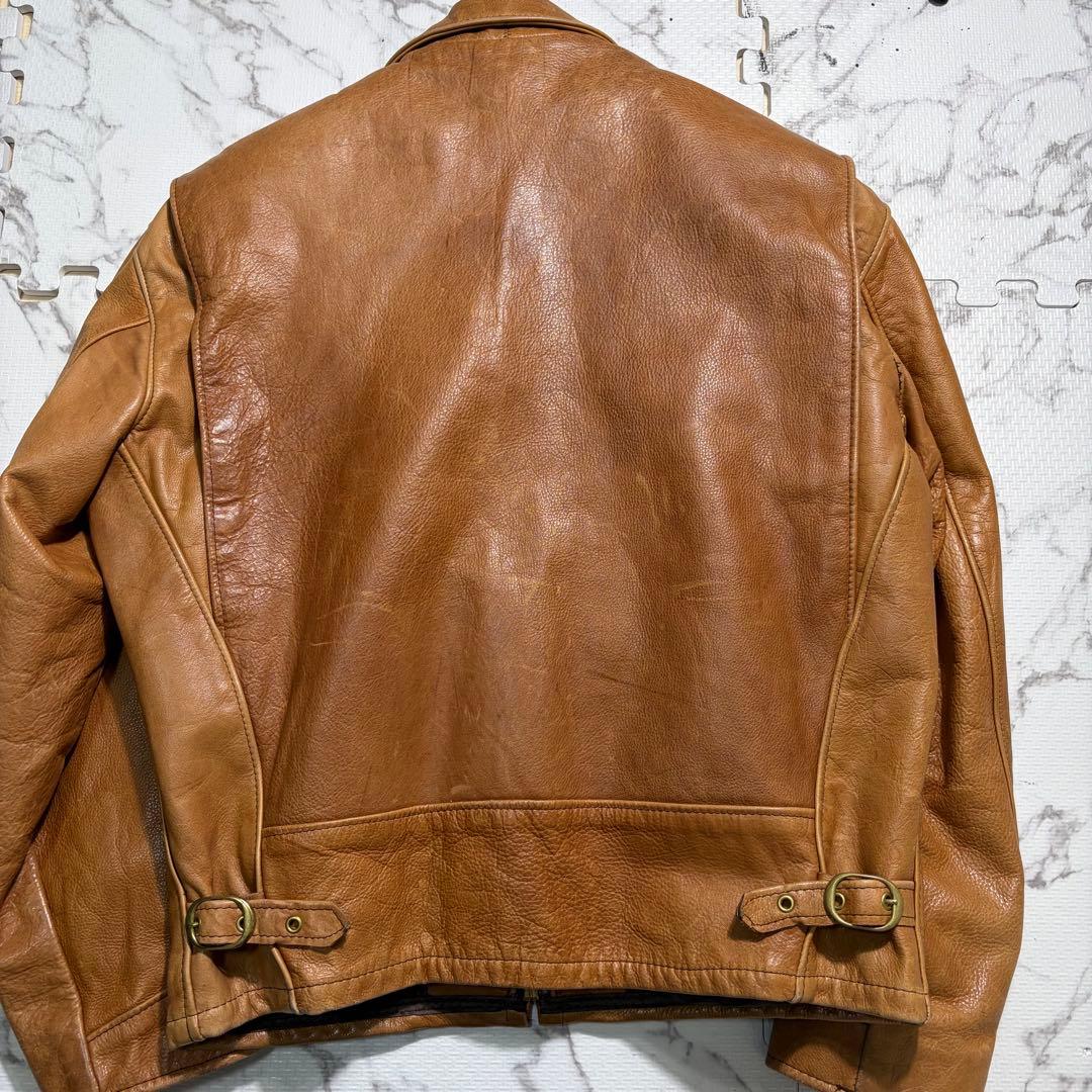 奇跡の42size✨schott トラッカージャケット AT101 袖リブ 茶色