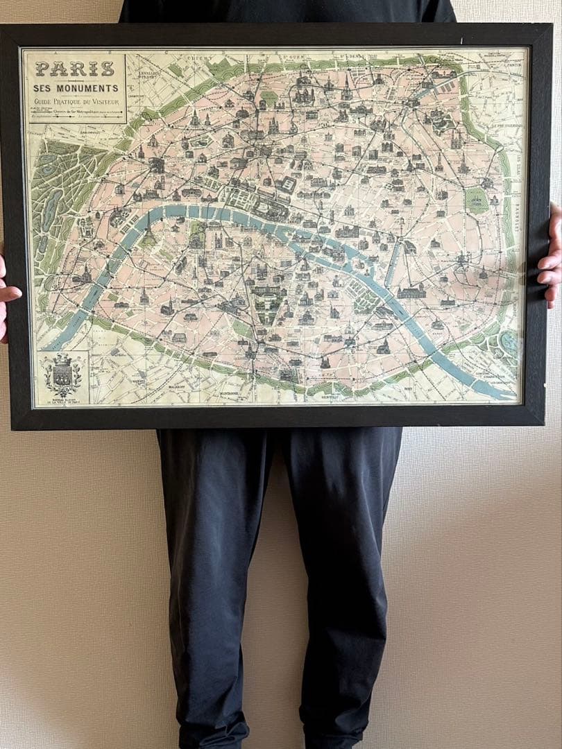 2011パリ市内地図（フレーム付）