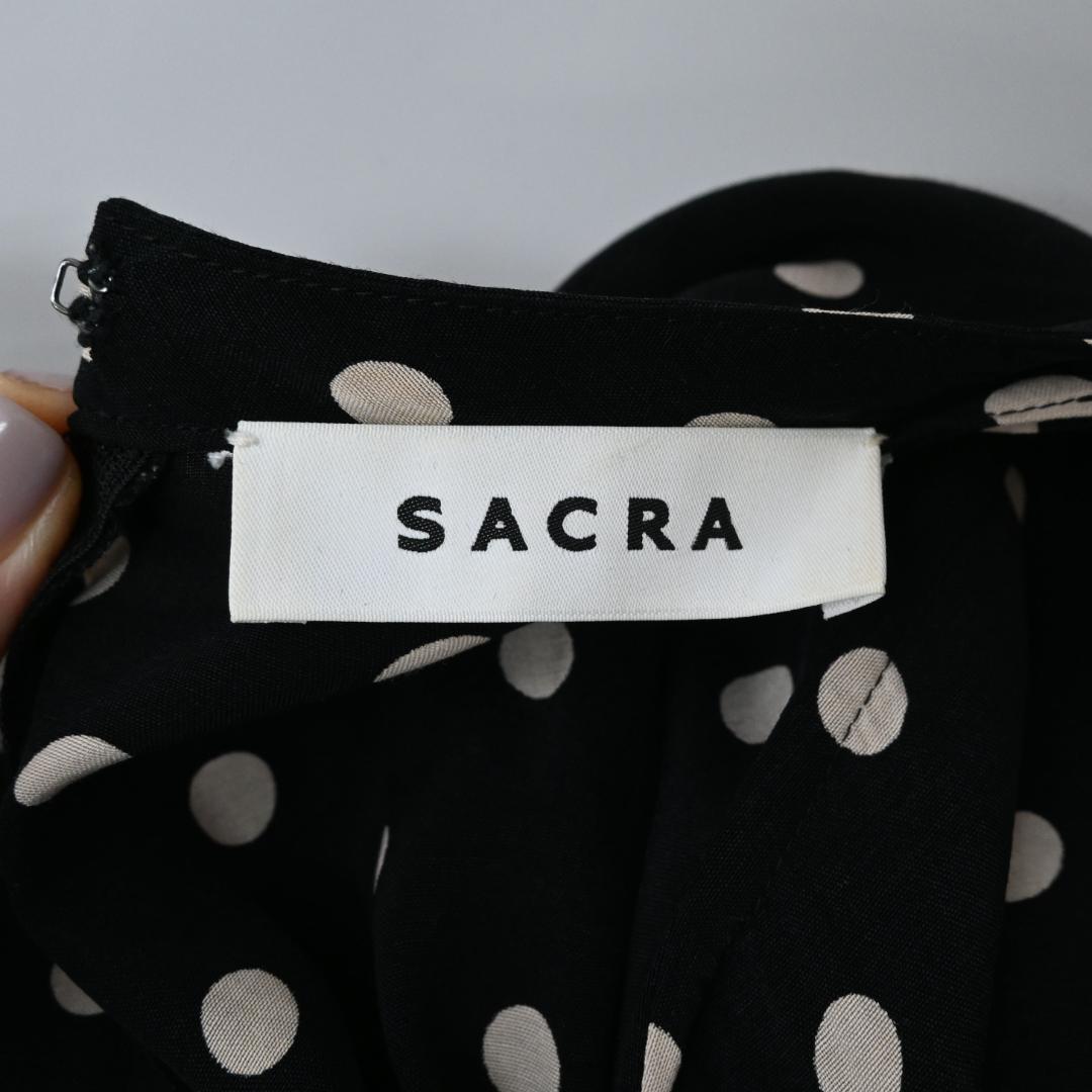□ 47900★年 SACRA サクラ ポルカドット ロングワンピース