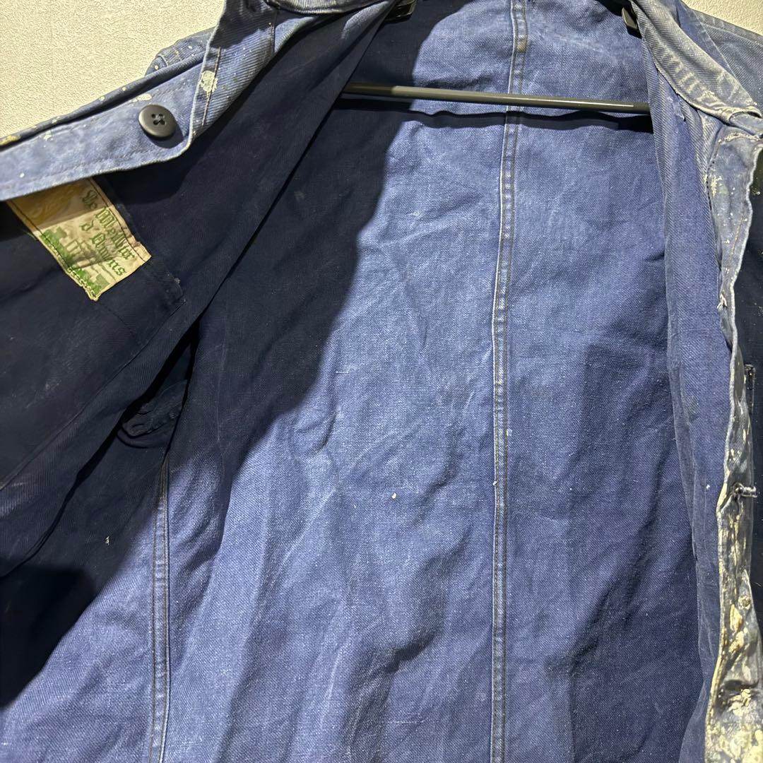 50s 芸術品‼️フレンチワークジャケット ペンキ ボロ