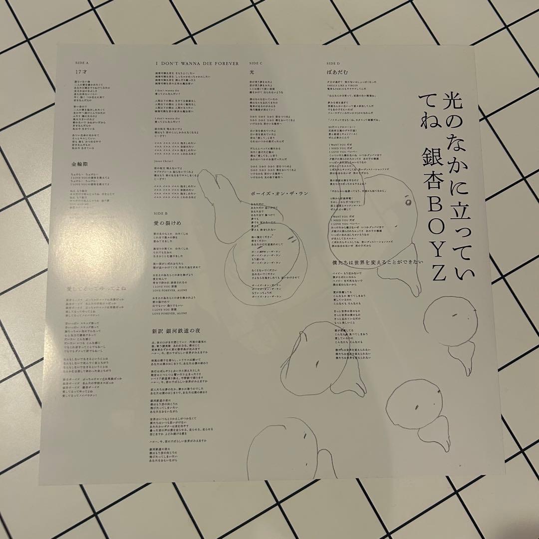 銀杏BOYZ 光のなかに立っていてね　レコード