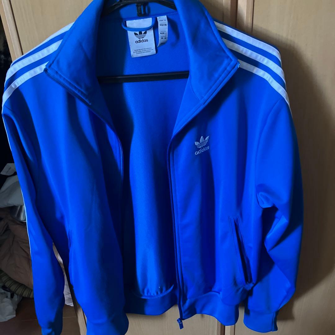 adidas 青 ジャージパンツ 3本ライン