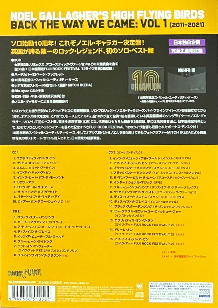 Noel Gallagher Back The Way We Came オアシス