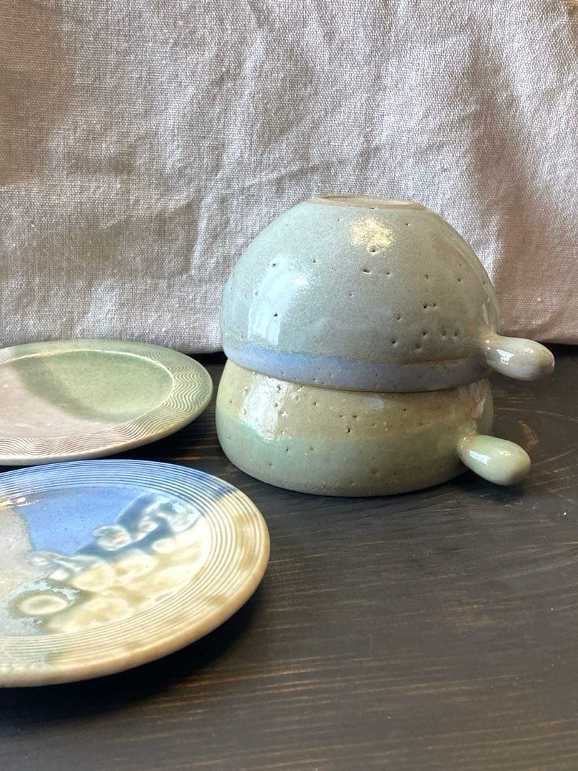 竹村良訓　スープカップ　２つ　貴重　とんすい　カフェオレボウル　一点もの　作家